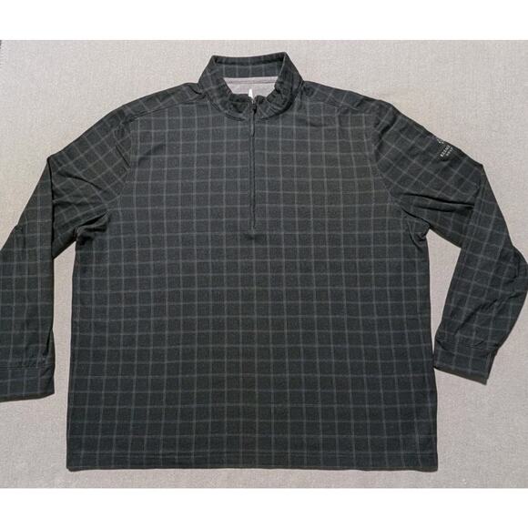 Johnnie-O Russ 1/4 Zip Pullover XXL Gray Grid Keene Trace Golf Club - Picture 1 of 9